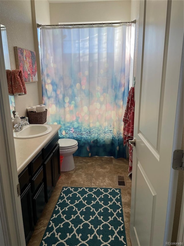 3173 Youngheart Way, Castle Rock, CO 80109 - bathroom featuring vanity, toilet, and shower / tub combo