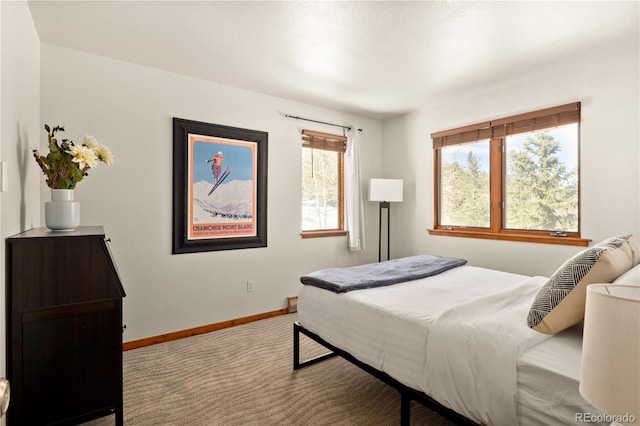 view of carpeted bedroom