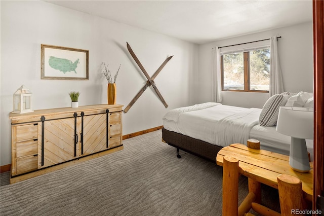 view of carpeted bedroom