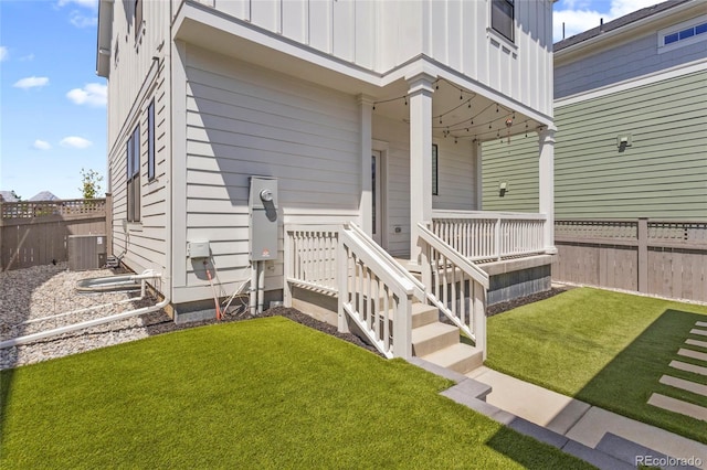 175 Westerly Blvd, Erie, CO 80516 - view of exterior entry featuring board and batten siding and covered porch