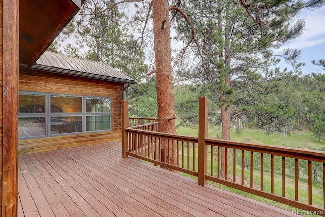 13190 Coyote Song Trl, Conifer, CO 80433 - view of wooden terrace