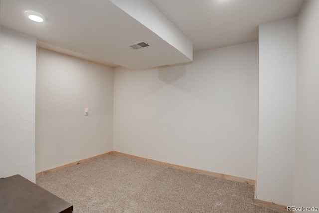 13190 Coyote Song Trl, Conifer, CO 80433 - finished basement with carpet flooring, baseboards, and recessed lighting
