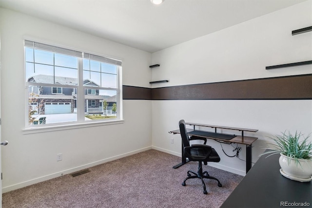 4992 Trails Edge Ln, Castle Rock, CO 80104 - home office with carpet flooring and baseboards
