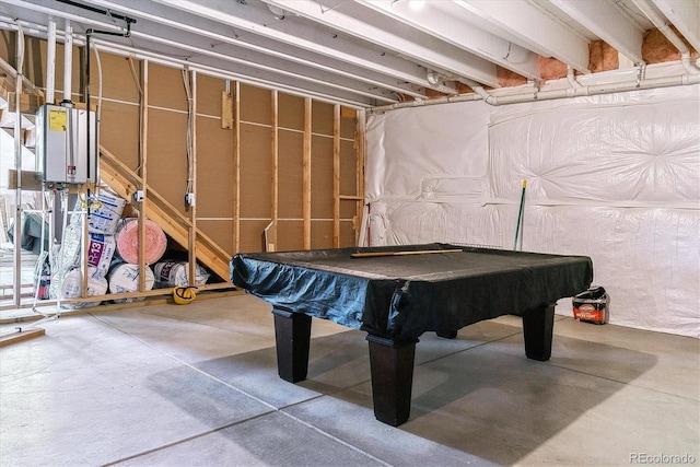 4992 Trails Edge Ln, Castle Rock, CO 80104 - recreation room featuring concrete floors and billiards