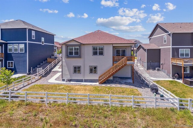 4992 Trails Edge Ln, Castle Rock, CO 80104 - back of property with stairs