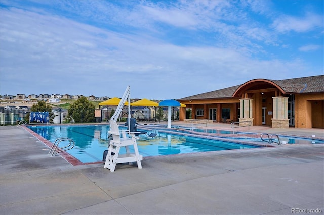 4992 Trails Edge Ln, Castle Rock, CO 80104 - community pool featuring a patio area