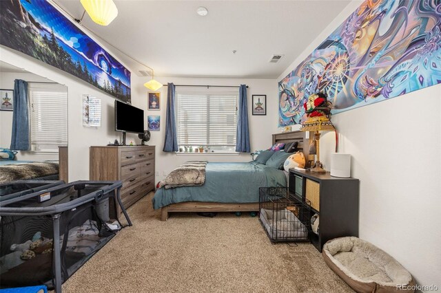 view of carpeted bedroom