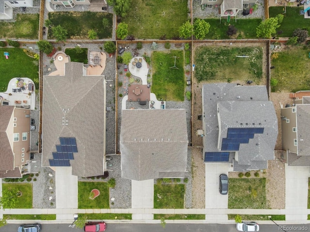 drone / aerial view featuring a residential view