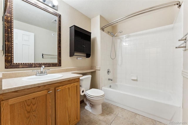 7440 S Blackhawk St Unit 7-303, Englewood, CO 80112 - full bathroom featuring toilet, tile patterned floors, shower / tub combination, and vanity