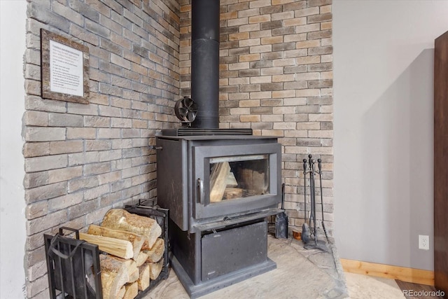 17158 County Road 363, Buena Vista, CO 81211 - detailed view of a wood stove and baseboards
