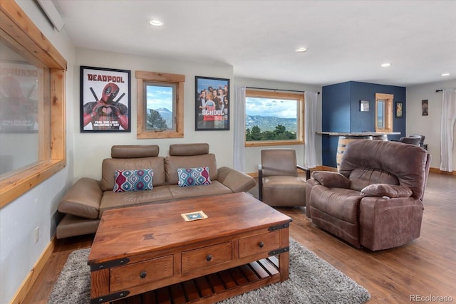 17158 County Road 363, Buena Vista, CO 81211 - living room with wood finished floors, baseboards, and recessed lighting
