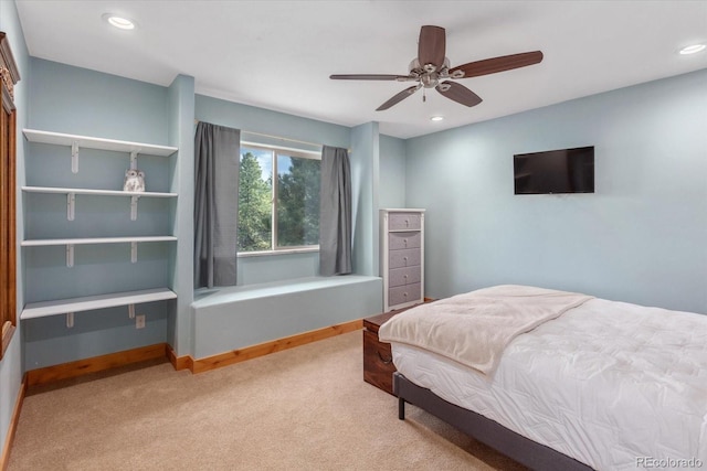 17158 County Road 363, Buena Vista, CO 81211 - carpeted bedroom with recessed lighting, ceiling fan, and baseboards