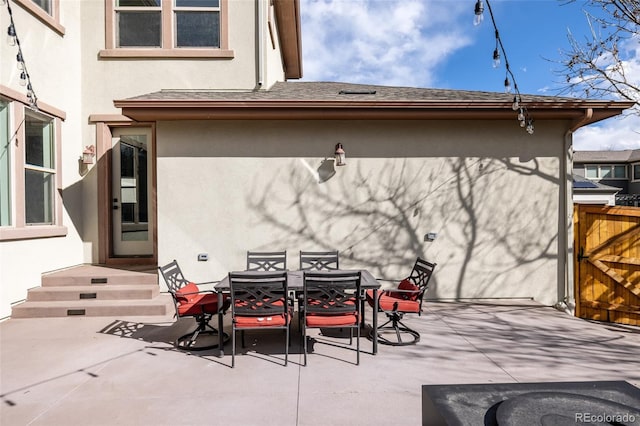 view of patio / terrace featuring outdoor dining space