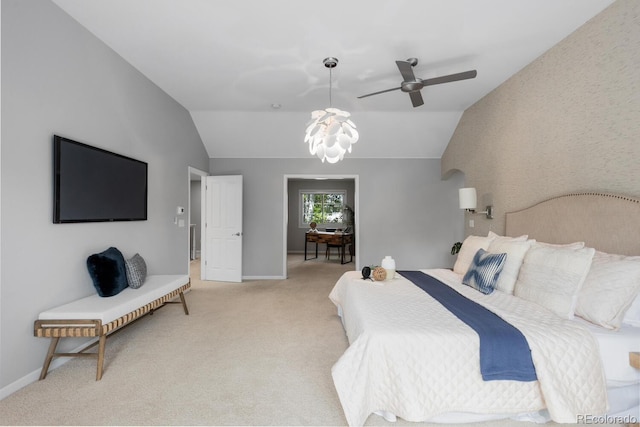172 S Forest St, Denver, CO 80246 - bedroom featuring lofted ceiling, light carpet, and baseboards
