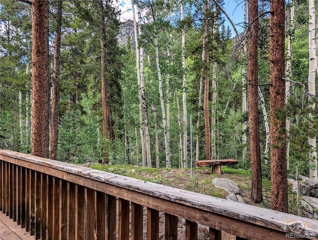 view of wooden deck