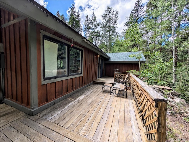 view of wooden deck