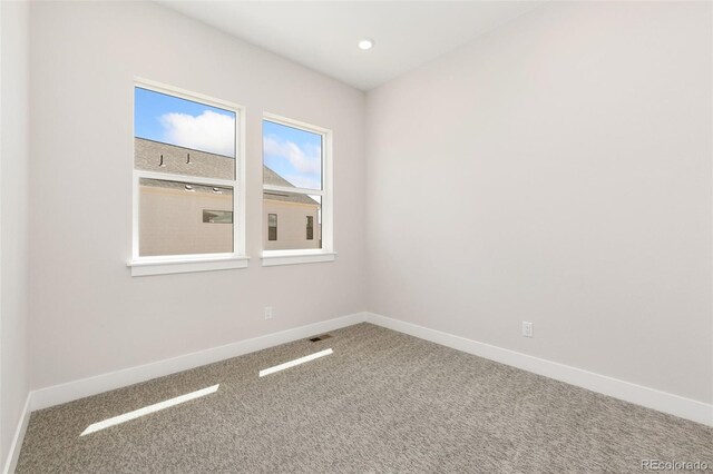 5835 Gianna Dr, Timnath, CO 80547 - empty room featuring baseboards, carpet, and recessed lighting