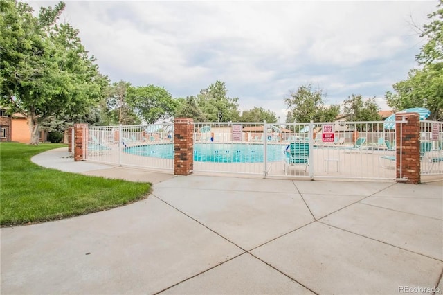 view of pool with a patio area