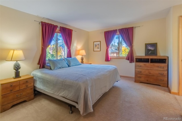 view of carpeted bedroom