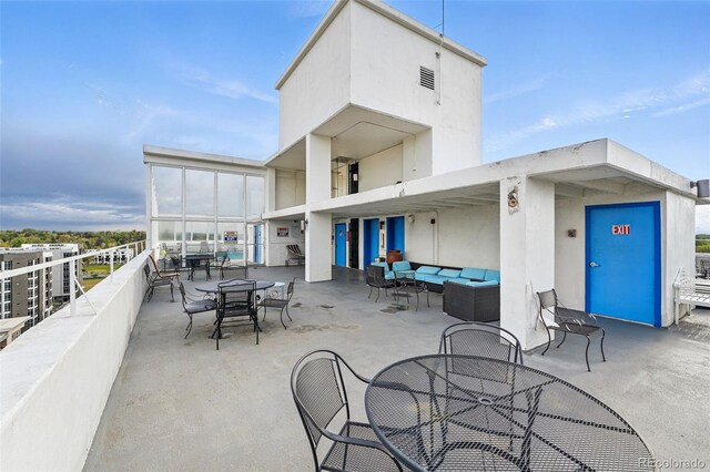 view of patio with an outdoor hangout area