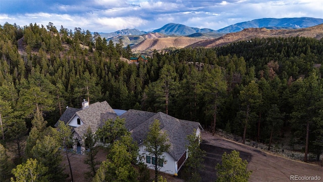 31455 Half Peak Trl, Pine, CO 80470 - view from above of property featuring a forest and mountains