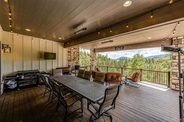31455 Half Peak Trl, Pine, CO 80470 - wooden deck featuring outdoor dining area