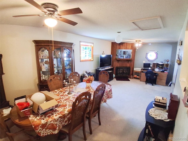 8338 Charles Way, Denver, CO 80221 - dining area with ceiling fan, carpet flooring, and plenty of natural light