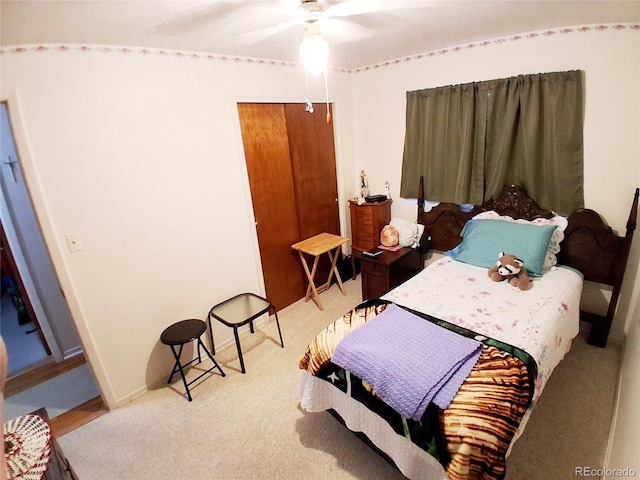 8338 Charles Way, Denver, CO 80221 - bedroom featuring a ceiling fan and carpet