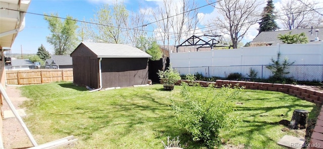 8338 Charles Way, Denver, CO 80221 - view of yard with a storage unit and an outbuilding