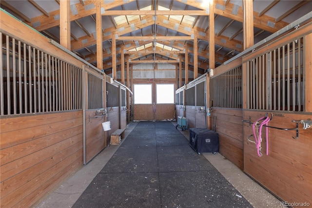 view of horse barn