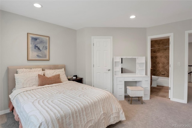 9669 E Prentice Cir, Greenwood Village, CO 80111 - carpeted bedroom featuring recessed lighting, baseboards, and ensuite bath