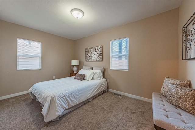 bedroom with carpet