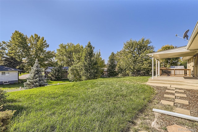 view of yard featuring a patio area