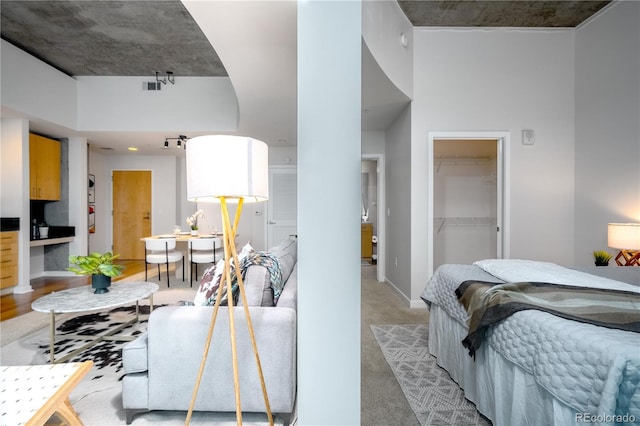 1700 Bassett St Unit 1119, Denver, CO 80202 - living room featuring light colored carpet