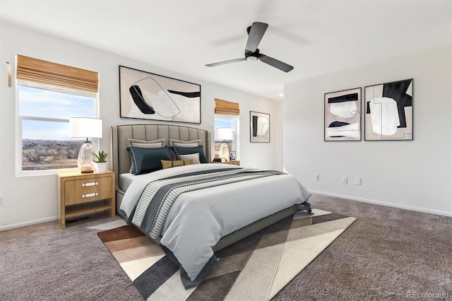 6214 Long Branch Dr, Parker, CO 80134 - carpeted bedroom with baseboards and a ceiling fan