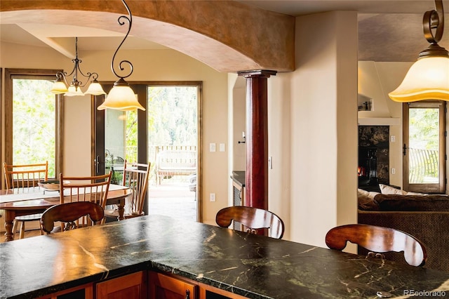 8932 Eastridge Rd, Golden, CO 80403 - dining room with ornate columns