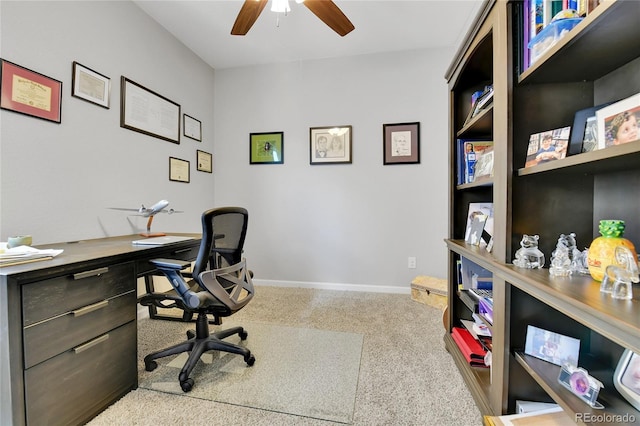 27853 E 8th Ave, Aurora, CO 80018 - carpeted office featuring ceiling fan and baseboards