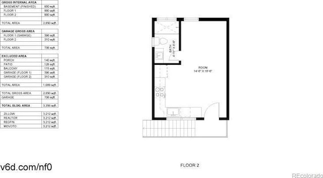 2405 S Franklin, Denver, CO 80210 - view of floor plan / room layout