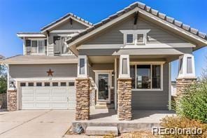 craftsman-style home featuring a garage