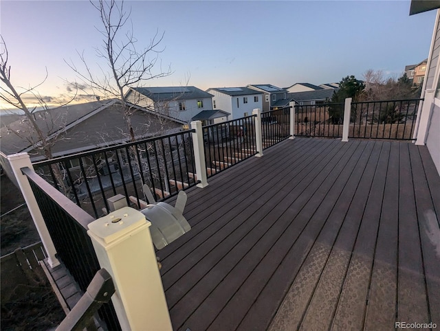 view of deck at dusk