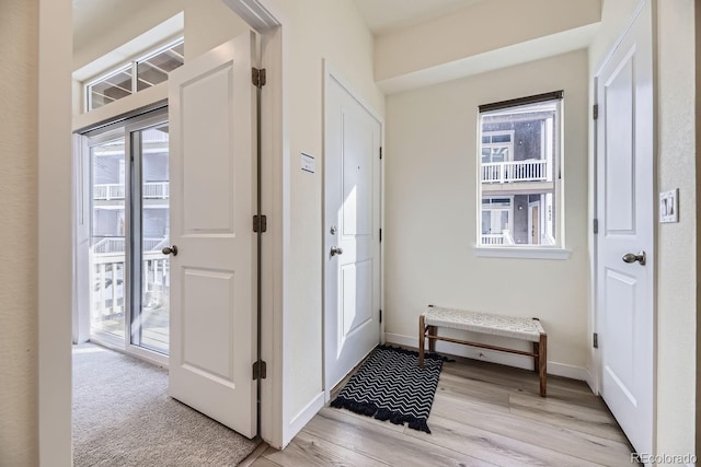 entryway featuring light hardwood / wood-style floors