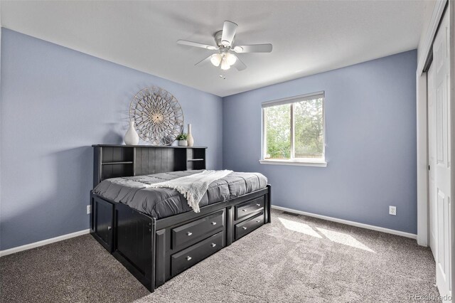 14713 Josephine St, Thornton, CO 80602 - bedroom featuring carpet flooring, baseboards, and ceiling fan