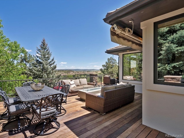 6405 Warriors Run, Littleton, CO 80125 - deck with outdoor lounge area