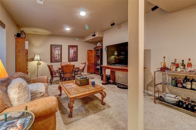 view of carpeted living room