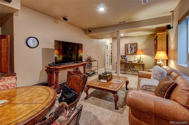 view of carpeted living room