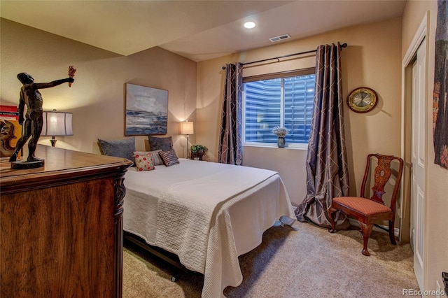 view of carpeted bedroom