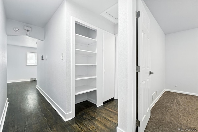 1941 Alton St, Aurora, CO 80010 - hallway featuring dark wood-style flooring