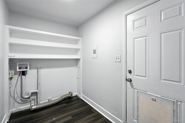 1941 Alton St, Aurora, CO 80010 - laundry room featuring dark wood-style floors and hookup for a washing machine