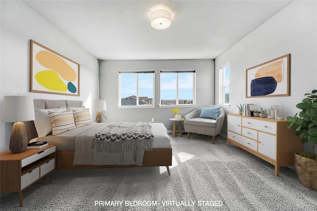 bedroom with carpet