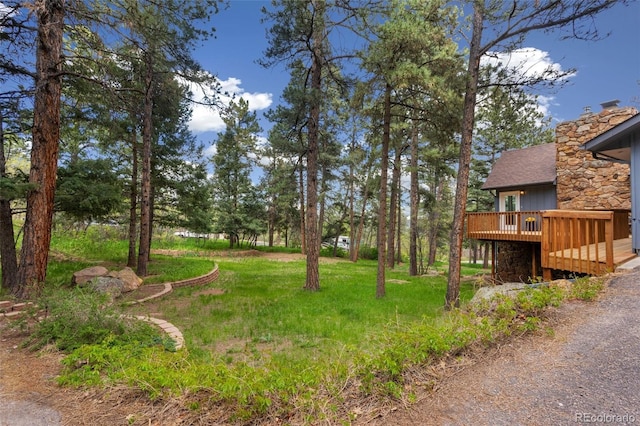 4835 Abo Ln, Monument, CO 80132 - view of yard with a wooden deck